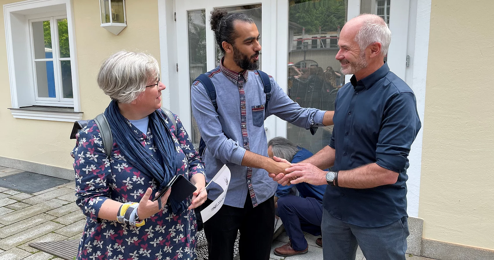 Projektbeteiligte Frau Dr. Hunold und der ägyptische Chorleiter